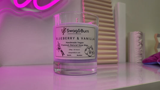 Blueberry & Vanilla Luxury Handmade Candle