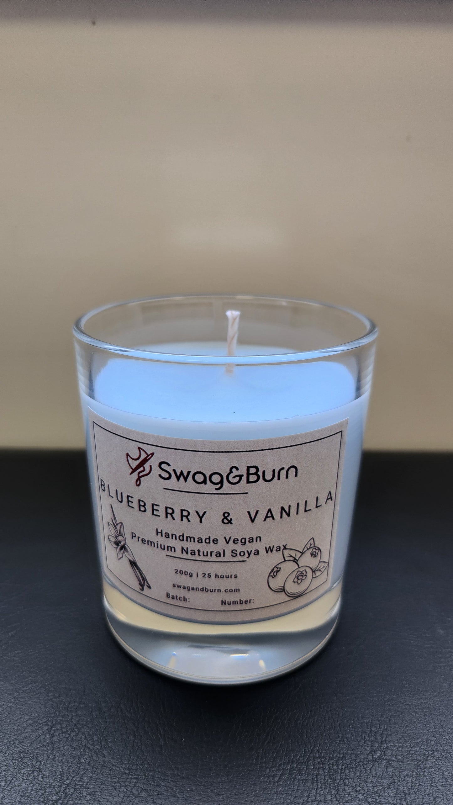 Blueberry & Vanilla Luxury Handmade Candle