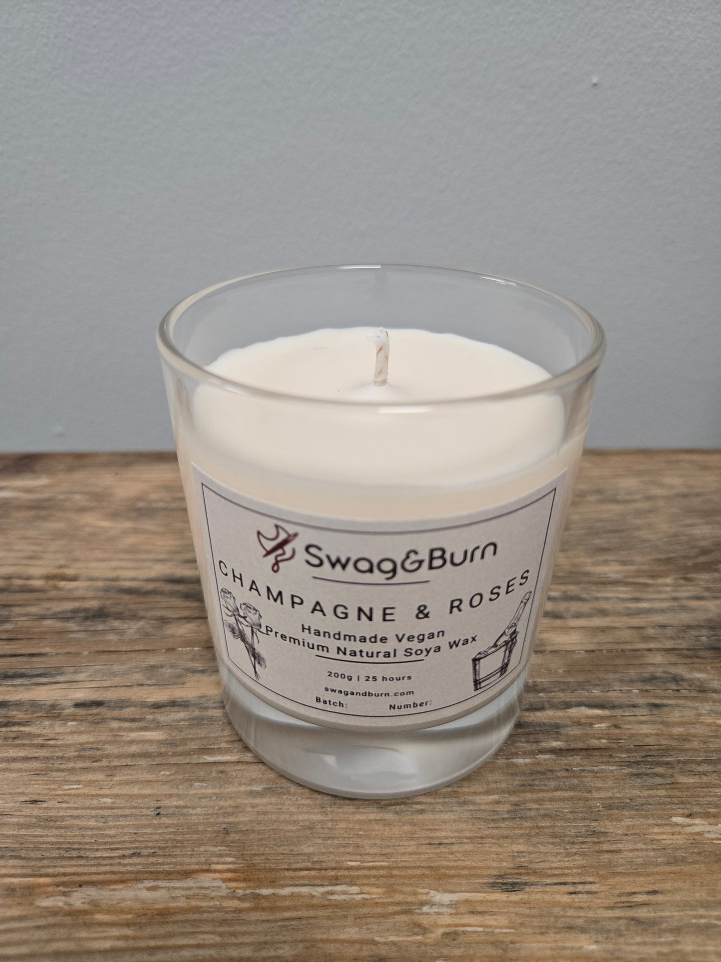 Champagne & Roses Luxury Handmade Candle