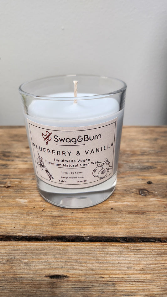 Blueberry & Vanilla Luxury Handmade Candle