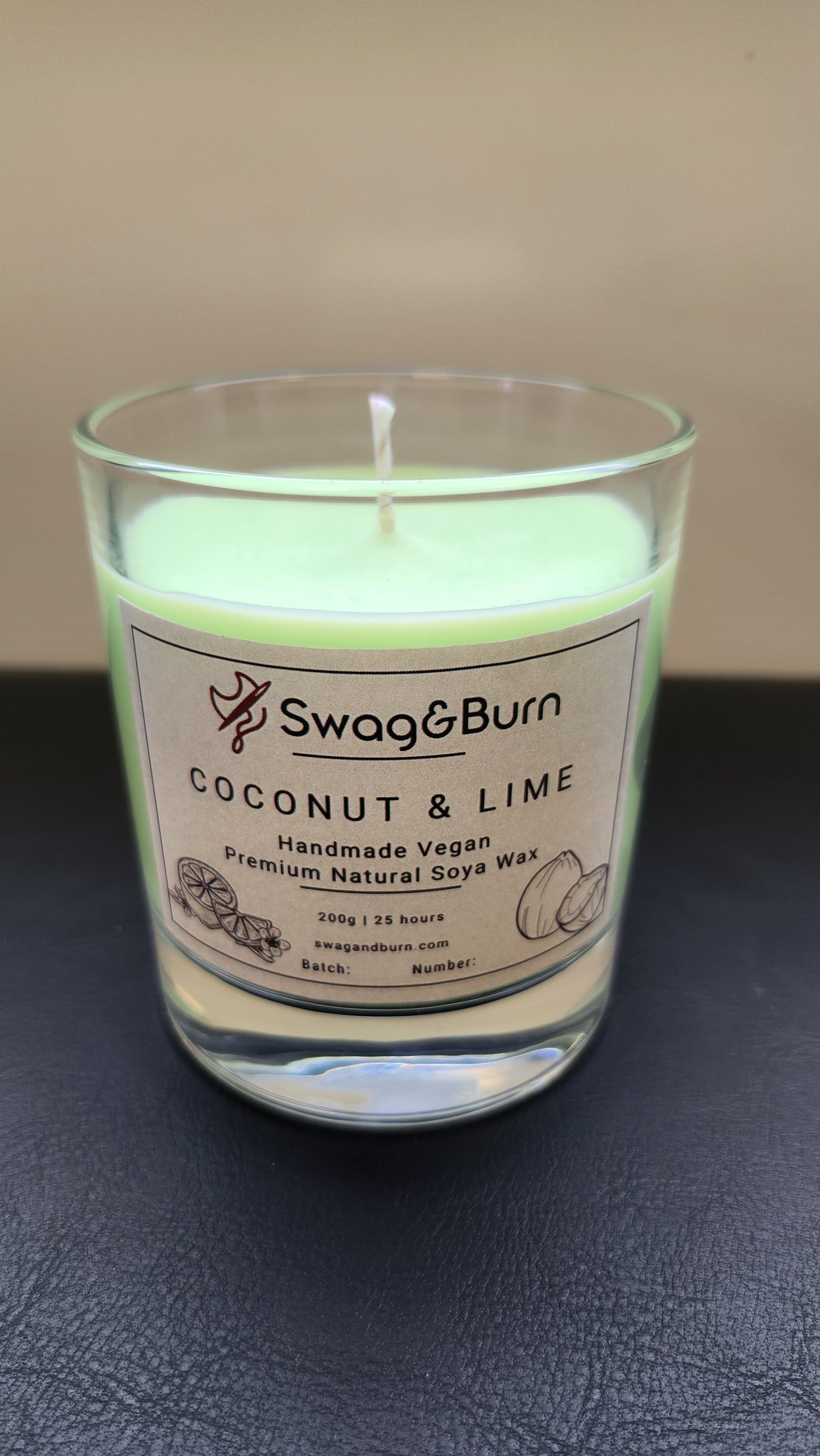 Coconut & Lime Luxury Handmade Candle